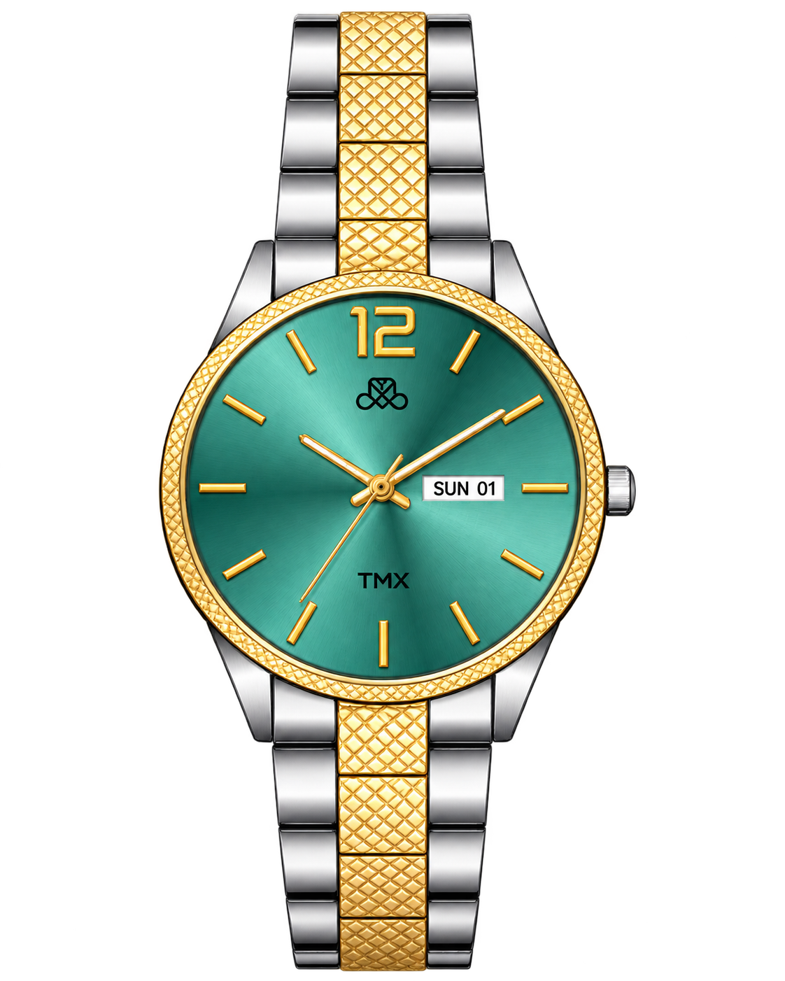 TMX TMX Emerald Green Two-Tone Men's Watch